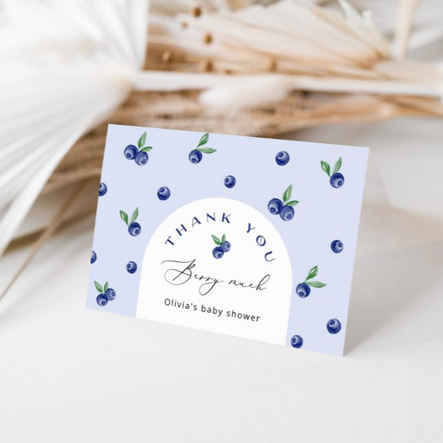 Cartão De Agradecimento Blueberry Muito obrigado (Criador carregado)