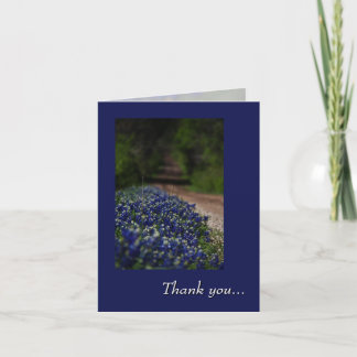 Cartão De Agradecimento Bluebonnets and Country Road thank you card