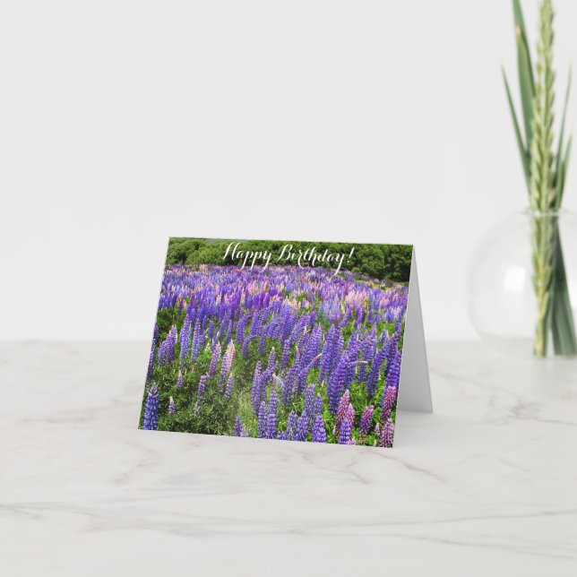 Cartão De Agradecimento Bluebonnets Blue Flowers Texas Birthday Floral Tha (Frente)