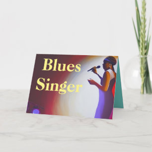 Cartão De Agradecimento Blues Singer