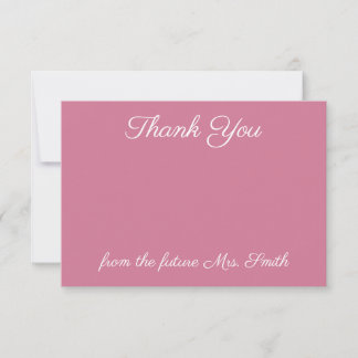 Cartão De Agradecimento Blush Pink Floral Watercolor 
