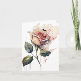 Cartão De Agradecimento Blush Rose Love Card