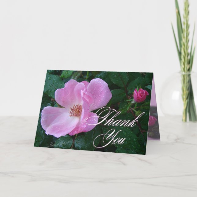 Cartão De Agradecimento Blushing KORose TY-personalize (Frente)
