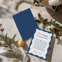 Boas-vindas de casamento azul retrô minimalista