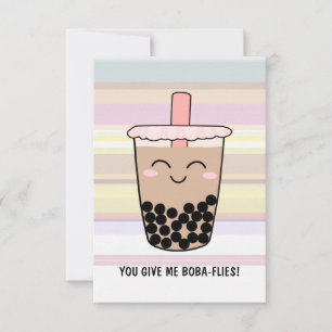 Cartão De Agradecimento Boba Milk Tea Pun