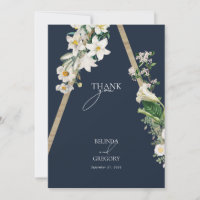 Bohemian Wood Pyramid White Florals Blue Wedal