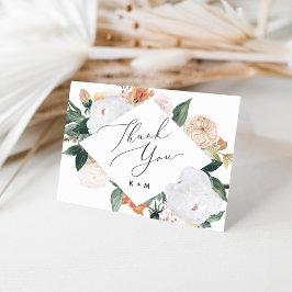 Cartão De Agradecimento Boho Blooms Geométrico Floral