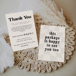 Cartão de Agradecimento Boho Business
