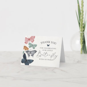 Cartão de Agradecimento Boho Butterfly para Aniver