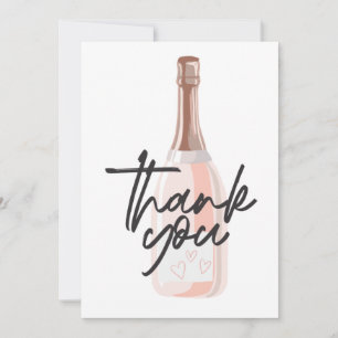 Cartão de Agradecimento Boho Champagne
