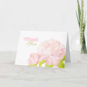Cartão De Agradecimento Boho Chic Watercolor Casamento Peony Obrigado