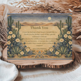 Cartão De Agradecimento Boho Desert Cactus Birthday