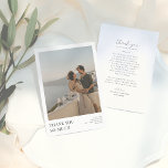 Cartão De Agradecimento Boho Elegante Calliografia Ampersand Foto Casament<br><div class="desc">Um cartões de agradecimentos de fotos de boho que combina com nossa coleção de fotos de Boho Elegant Calliographic Ampersand 2 Photo Wedding. Este design apresenta uma vibração simples, eterno, focada nas fotos, caligrafia mínima e tipografia clássica. A parte de trás do design apresenta uma mensagem personalizada e sentida de...</div>