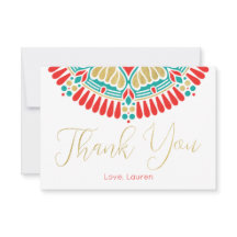 Boho Fiesta Personalizado Obrigado