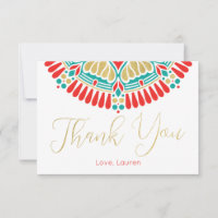 Boho Fiesta Personalizado Obrigado