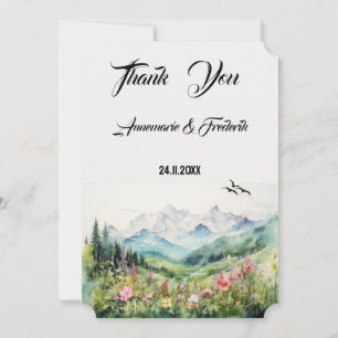 Cartão De Agradecimento Boho Floral Wedding