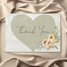 Cartão De Agradecimento Boho Heart Wedt