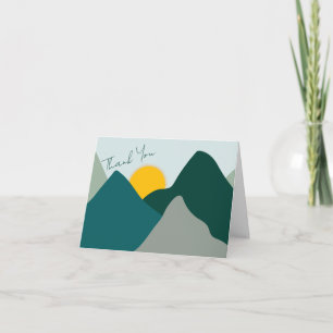 Cartão de Agradecimento Boho Montanha Personalizad