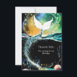 Cartão De Agradecimento Boho Ocean Smermaid Birthday<br><div class="desc">Quando as festividades chegarem ao fim, expresse sua gratidão com nossa Sereia Boho Ocean Aniversário, obrigado cartas. Projetados com os mesmos motivos de sereia caprichosa e sotaques inspirados em boho que o convite, esses cartões apresentam mensagens incríveis para amigos e familiares. Envie notas personalizadas, agradecendo-lhes pela sua presença e presentes...</div>