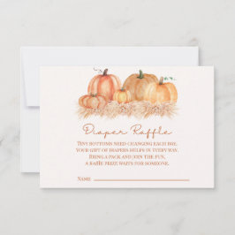 Cartão De Agradecimento Boho Pampas Grass Diaper Raffle Card | Rustic