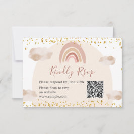 Cartão De Agradecimento Boho Rainbow não é uma maravilhosa QR