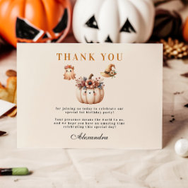 Cartão De Agradecimento Boho Rainbow Spooky Primeiro Aniversário