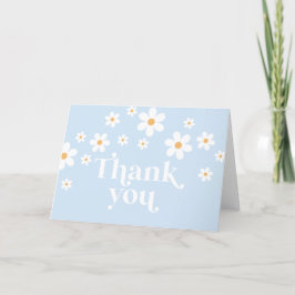 Cartão de agradecimento boho Retro Daisy