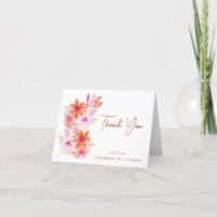 Boho Rosa Laranja Flores Chuva Personalizado Dobra