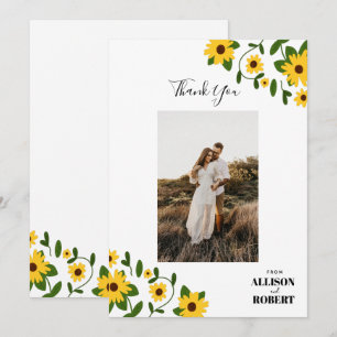 Cartão de Agradecimento Boho Sunflower Patch