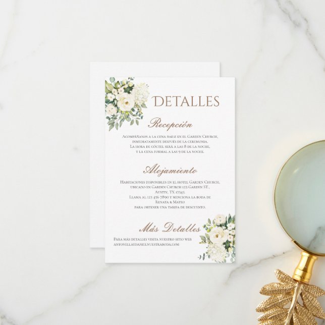 Cartão De Agradecimento Boho Wedding Details in Spain (Frente/Verso In Situ)