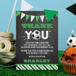 Cartão De Agradecimento Bola de Futebol Qualquer Idade Aniversário<br><div class="desc">Diga obrigado em estilo com esses cartões de aniversário. A formulação modelo é fácil de personalizar e sua família e amigos ficarão entusiasmados quando receberem esse obrigado fabuloso.</div>