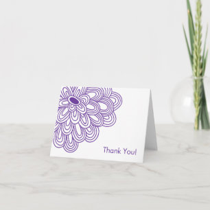 Cartão de Agradecimento Bold Bloom Purple para Chá