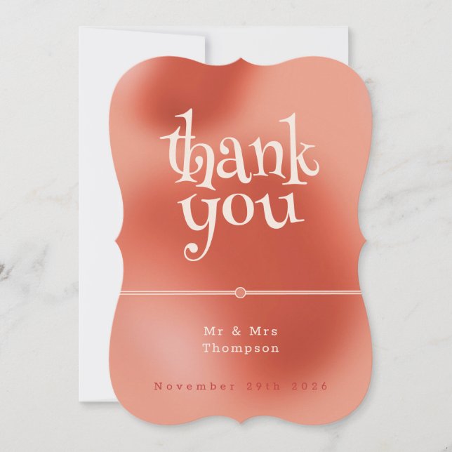 Cartão De Agradecimento Bolhas de Amor: Casamento de Contos de Fada (Frente)