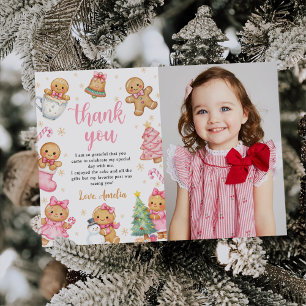 Cartão De Agradecimento Bolo de Aniversário de Cookies de Natal Foto