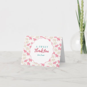 Cartão De Agradecimento Bolo de Aniversário Personalizado com Cookies de A