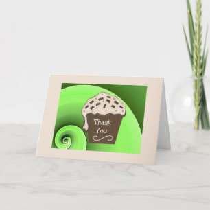 Cartão De Agradecimento Bolo de Café Gratidão