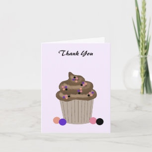 Cartão De Agradecimento Bolo de Chocolate Obrigado