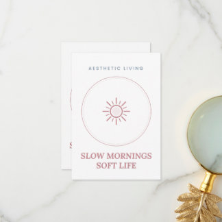 Cartão De Agradecimento Bolsa Tote Slow Mornings Soft Life Aesthetic