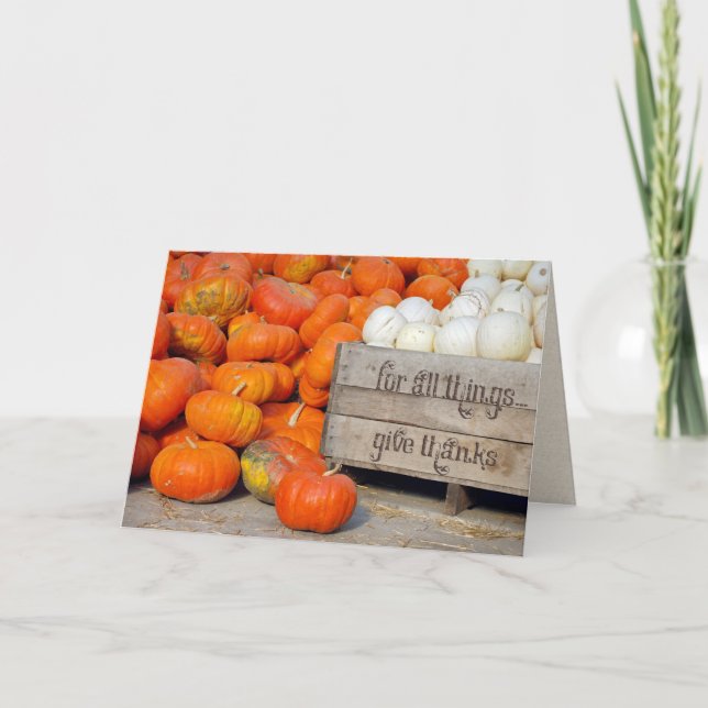 Cartão De Agradecimento Bombas para Obrigados de Ação de Graças (Frente)