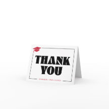 Boné de formatura Vermelho Negro Moderno