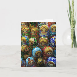 Cartão De Agradecimento Bonecas Matryoshka Obrigada