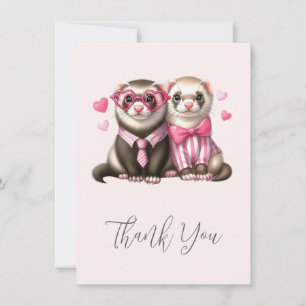 Cartão De Agradecimento Bonita Casal no Amor Obrigado