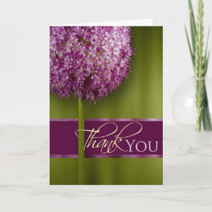Cartão De Agradecimento Bonito Design Floral De Flor Puro Obrigado