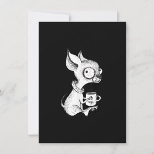 Cartão De Agradecimento Bonito e Único Coffee Art Dog Lover Gift.