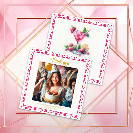 Cartão De Agradecimento Bonito na Celebração de aniversário de 30 anos cor