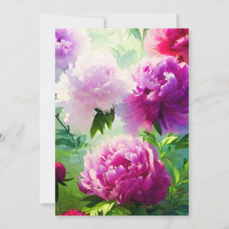 Cartão De Agradecimento Bonito Peonies