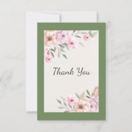 Cartão De Agradecimento Bonito Pétalas de Pastel