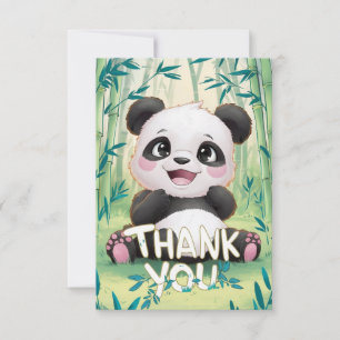 Cartão De Agradecimento Bonito saudação Panda