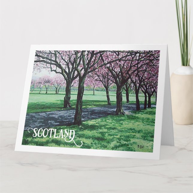 Cartão De Agradecimento Bonnie Scotland linda Arte de cenário de Edimburgo (Frente)