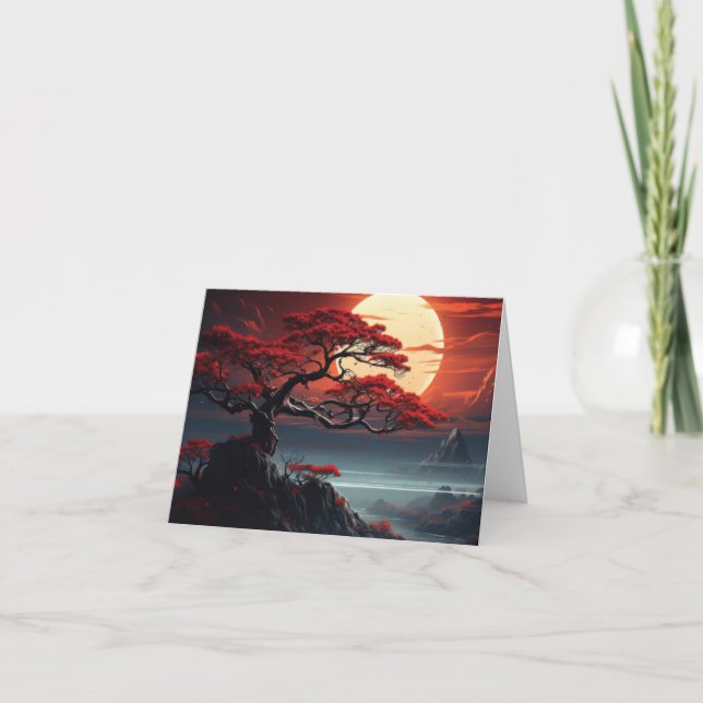 Cartão De Agradecimento Bonsai Tree (Frente)